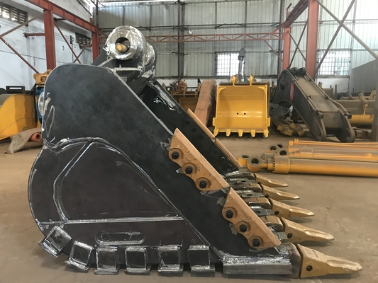 幼虫30トンの掘削機の頑丈な石のバケツNM450材料