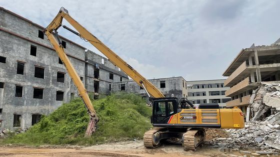 高層ビル解体およびコンクリート破壊用の高強度強化解体ブーム & アーム 30Ton 掘削機 R300 DH300 EX300