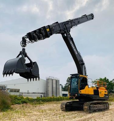 2 stage Hydraulic Telescopic Boom Variable Length Digging Arm 15m for Ton 20-22ton Excavator Municipal Deep Excavation Projects