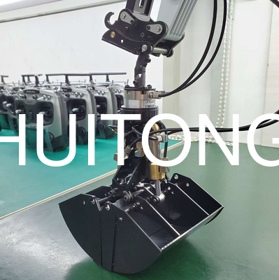 Factory Supply Excavator Hydraulic Clamshell Bucket HUITONG High Quality Q355B Material 11-16Ton 0.6-0.8m for Material Re-handling/Foundation Excavation/Ship Hold Loading & Unloading