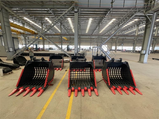 回通油圧ショベル用岩バケット、リバーシブルチップ付き、25トン採掘バケット、採石場/解体用、OEM対応
