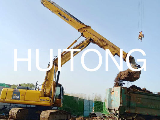 油圧ショベル 3段伸縮ブーム PC350/CAT335用 20m 高層ビル解体/垂直解体作業用