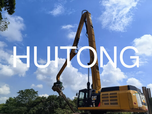 油圧ショベル 杭打ちブーム PC200/CAT320用 11.5m 河川堤防保護/鉄道・道路軟弱地盤処理