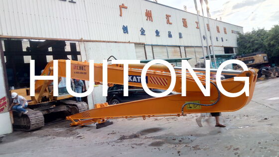 EXKAVATOR PC200/CAT320 の長距離ブーム 15.4m 斜面形状/河川掘削/長距離掘削/リベットの作業