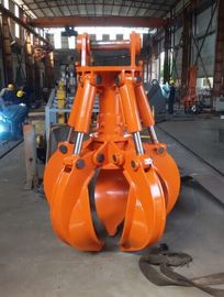 水圧シリンダQ355Bの鋼鉄材料によって運転される掘削機のオレンジの皮のグラブ4/5の爪