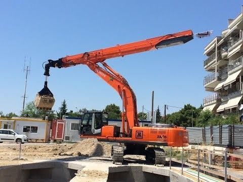 24m マックス掘削掘削機 3段目 望遠鏡腕 パーソナライズされたクラムシェルグリップ 30-50トンの掘削機用 工場価格