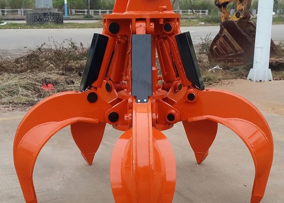 日立EX200掘削機の構造のための油圧オレンジの皮のグラブ