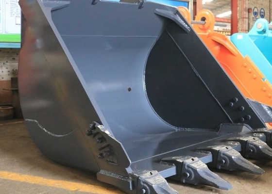 220〜1150kg 強度 0.25〜1.4CBM 容量を持つブラック/イエロー 一般用途の掘削機バケツ