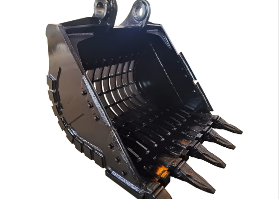 カスタマイズ可能な掘削機骨格バケツ 黄色/黒 0.2-2.8立方メートル容量 ハードオックス450/500/550