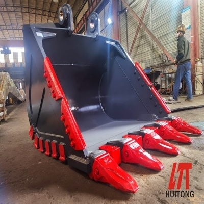 HUITONG カスタマイズされた掘削機 HD バケツ 重荷 バケツ 掘削機 CAT320 EX120 のための強化されたロック バケツ