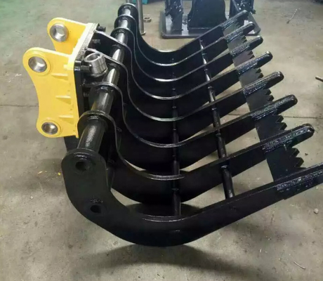 Customized excavator rake 6ton excavator brush rake excavator rake riddle bucket excavator ground clearing rake