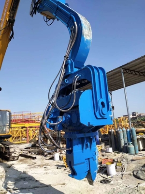 15トンの掘削機 バイスアームと水力パイルハンマー 掘削機 固定装置 建設機械のパイルドライバー 固定装置